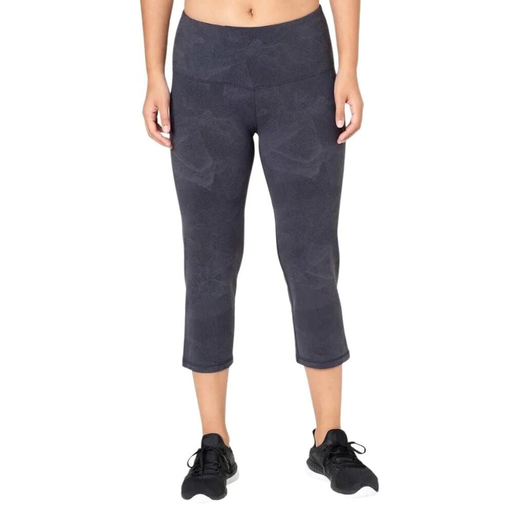 NEW Kirkland Signature Yoga Capris | Grey Camo